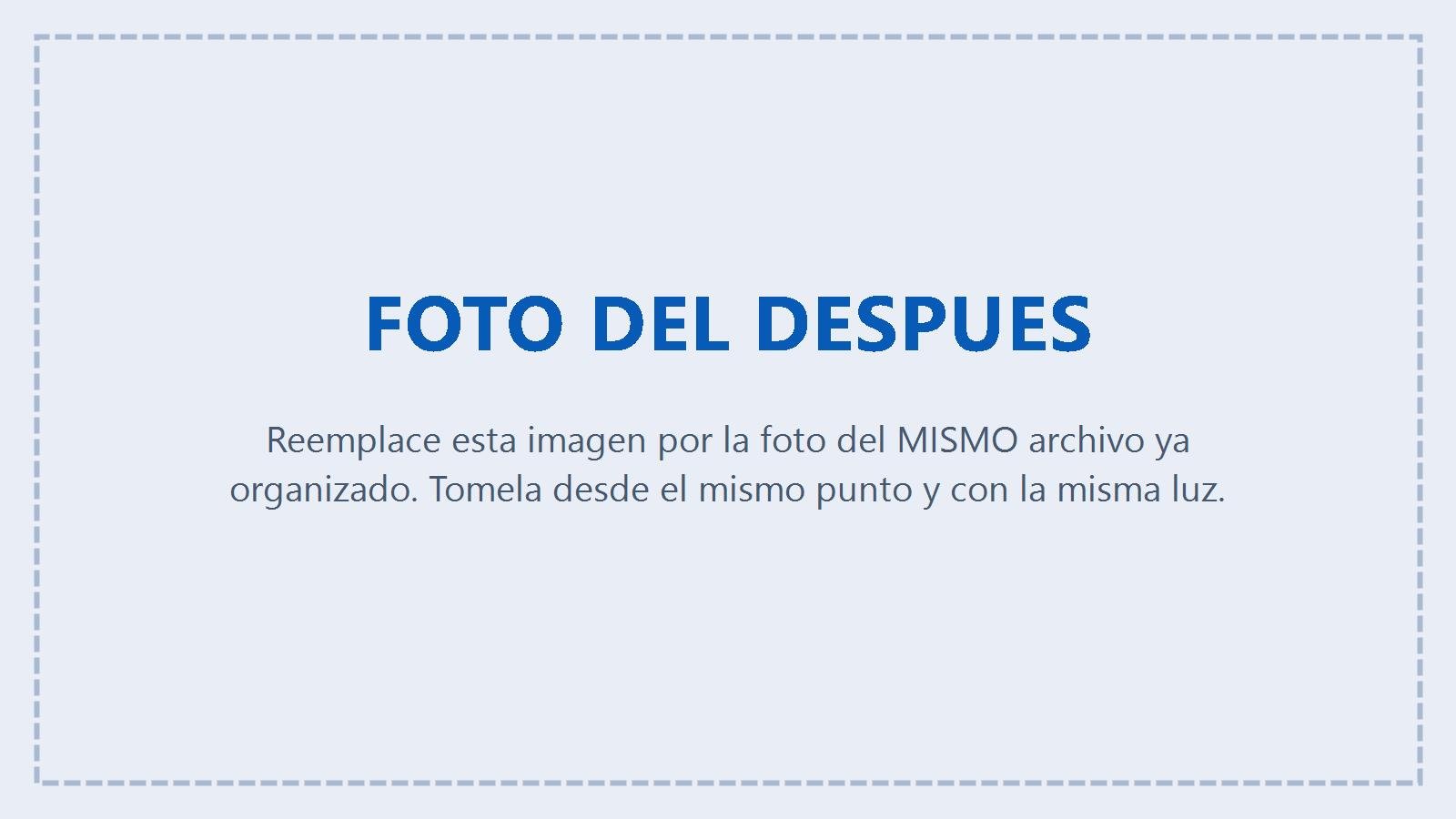 El mismo archivo organizado, foliado y rotulado por SOS Archivos